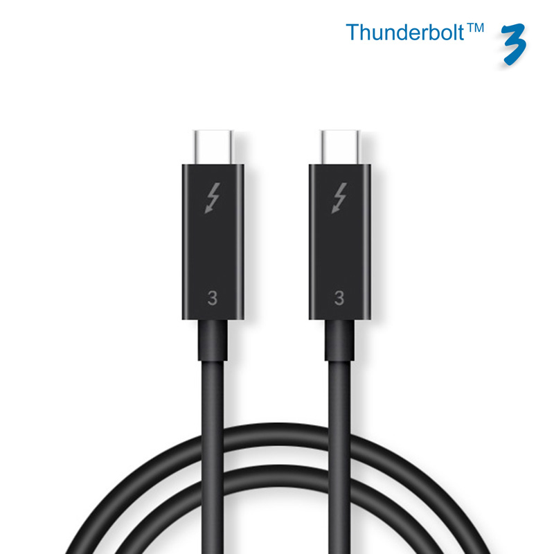 Thunderbolt 3 Cable Intel Certified 40Gbps, 100W (20V, 5A) Charging 1.6ft USB C Compatible Support 5K @60HZ Display Data Transfer Cable for Monitor, External SSD, eGpu, USB-C Docking Station