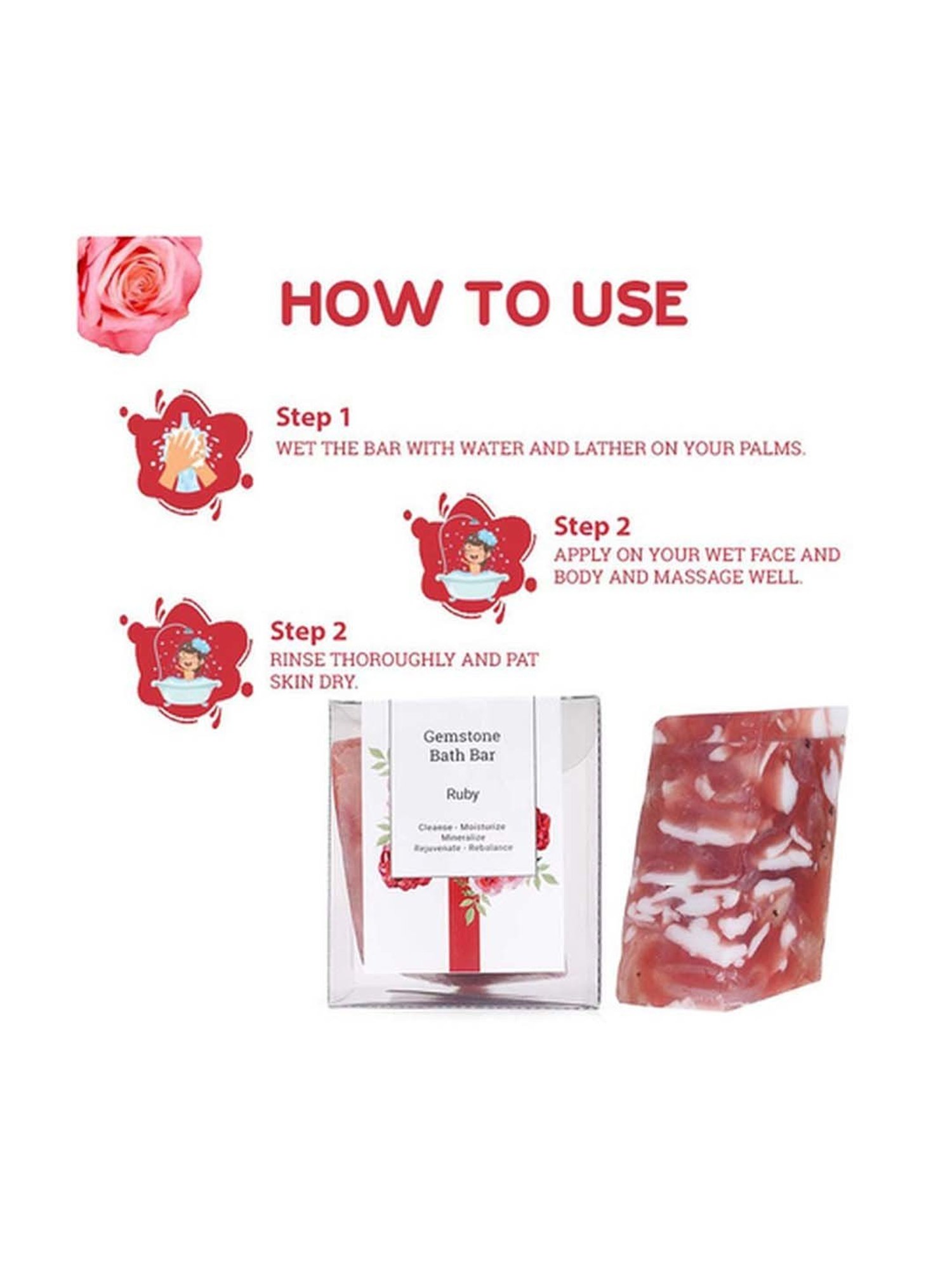 Seer Secrets Ruby Gemstone Bath Bar - 161 gm