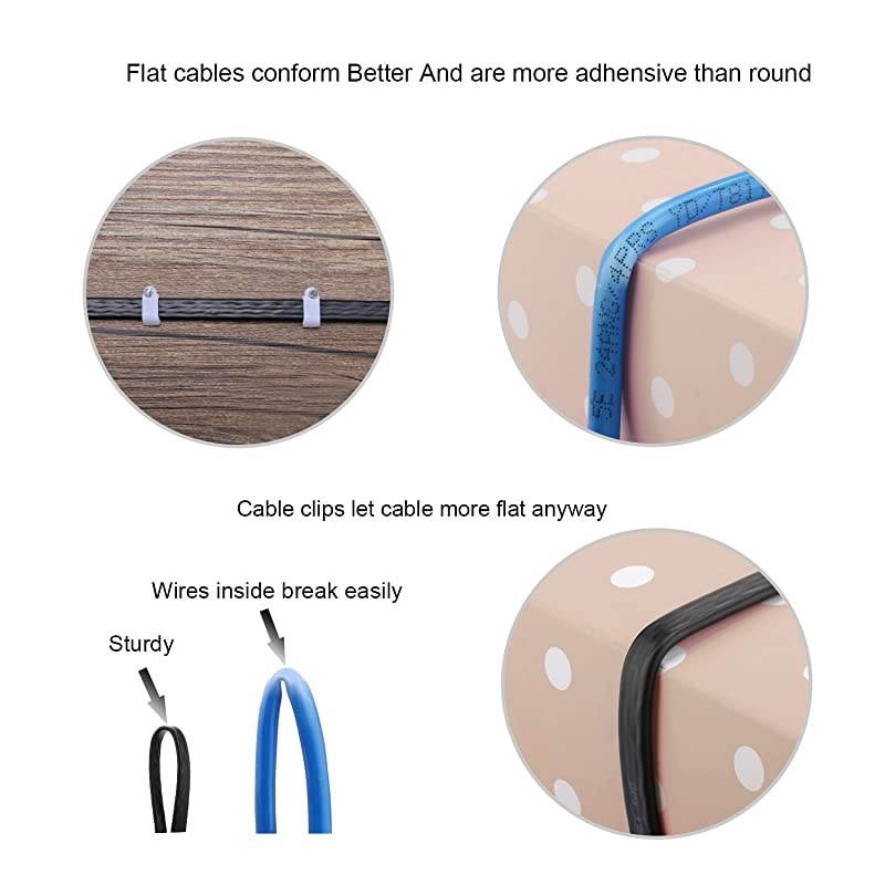 7 Ethernet Cable 50 ft Shielded, Durable Flat Internet Lan Computer patch cord, faster than 5e/cat6, High Speed 7 RJ45 Solid Network Wire for Router, Modem, Xbox, PS4, Camera, Hubs - Black