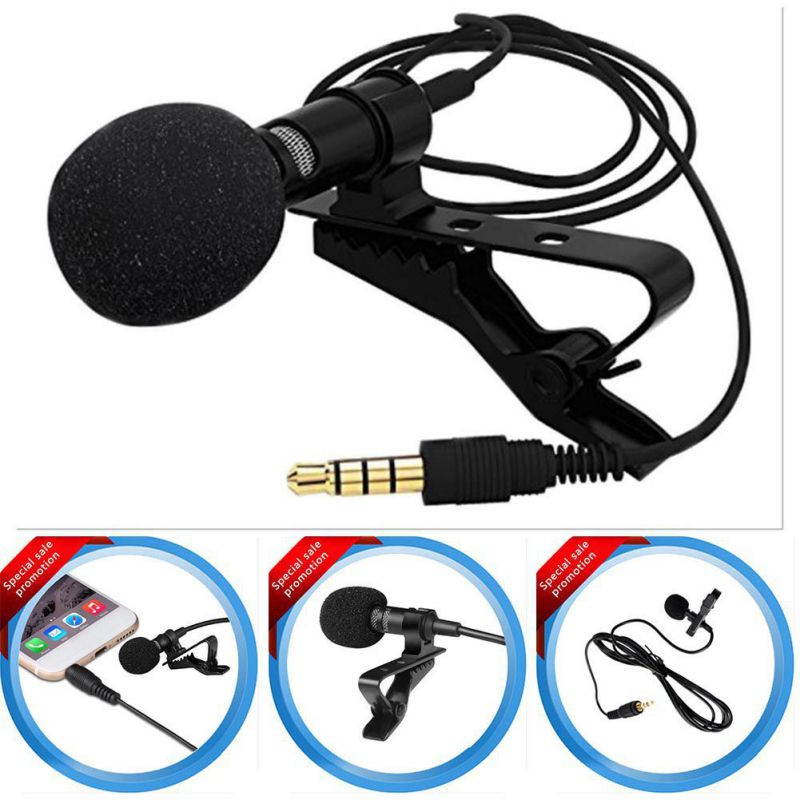 Mini Metal Microphone Portable Lapel with Clip-on Cell Phone Microphone for Sing Speech
