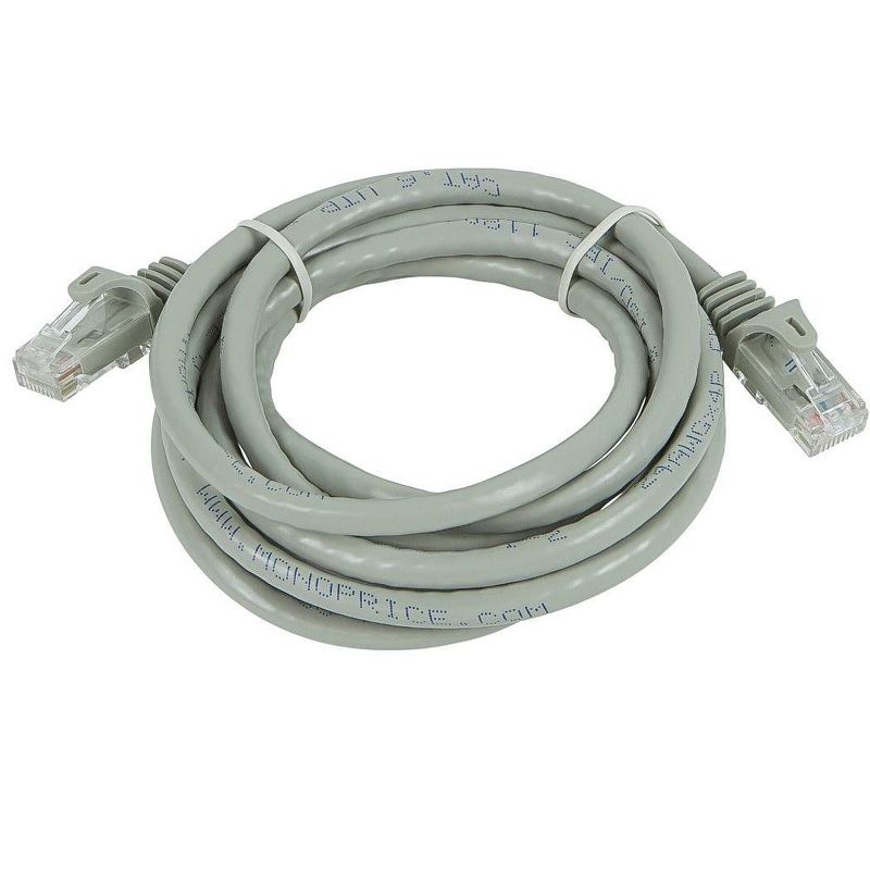Monoprice Cat5e Ethernet Patch Cable - 7 Feet - Gray | Network Internet Cord - Snagless RJ45, Stranded, 350Mhz, UTP, Pure Bare Copper Wire, 24AWG -