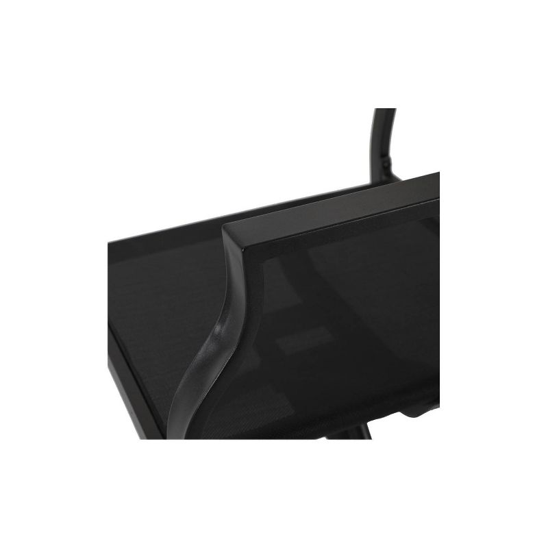 2pc Iron Dining Swivel Chairs With Cushions - Nuu Garden