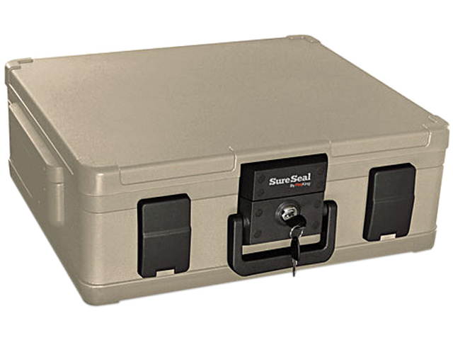 Fire King Fire and Waterproof Chest 0.38 cu ft 19.9w x 17d x 7.3h Taupe SS104