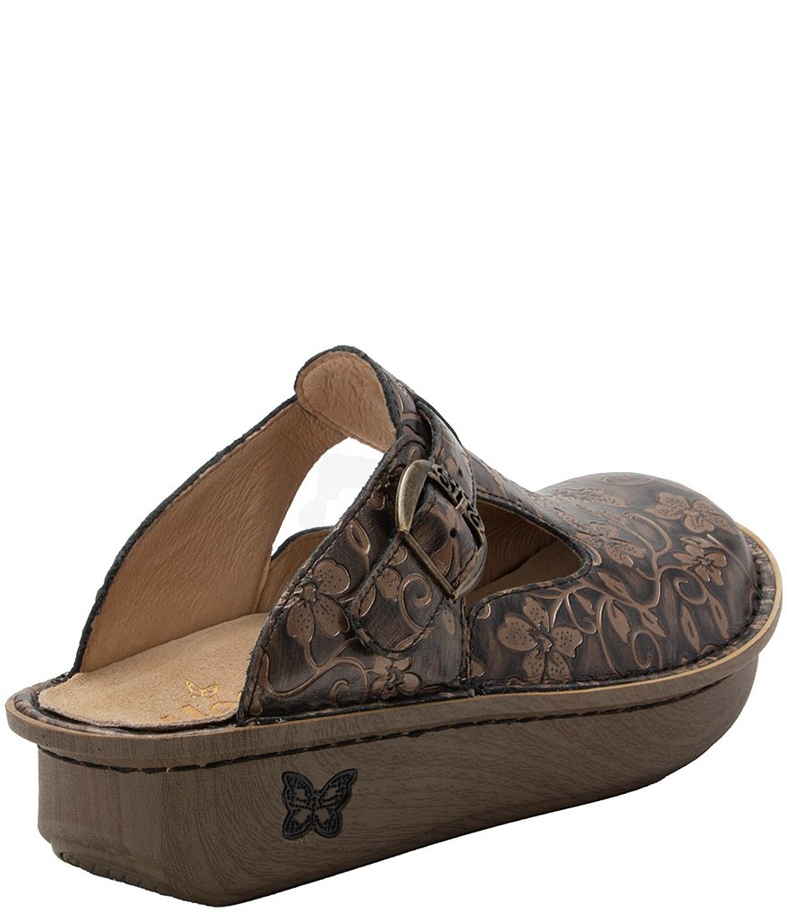 Alegria Classic Rustic Printed Leather Clogs