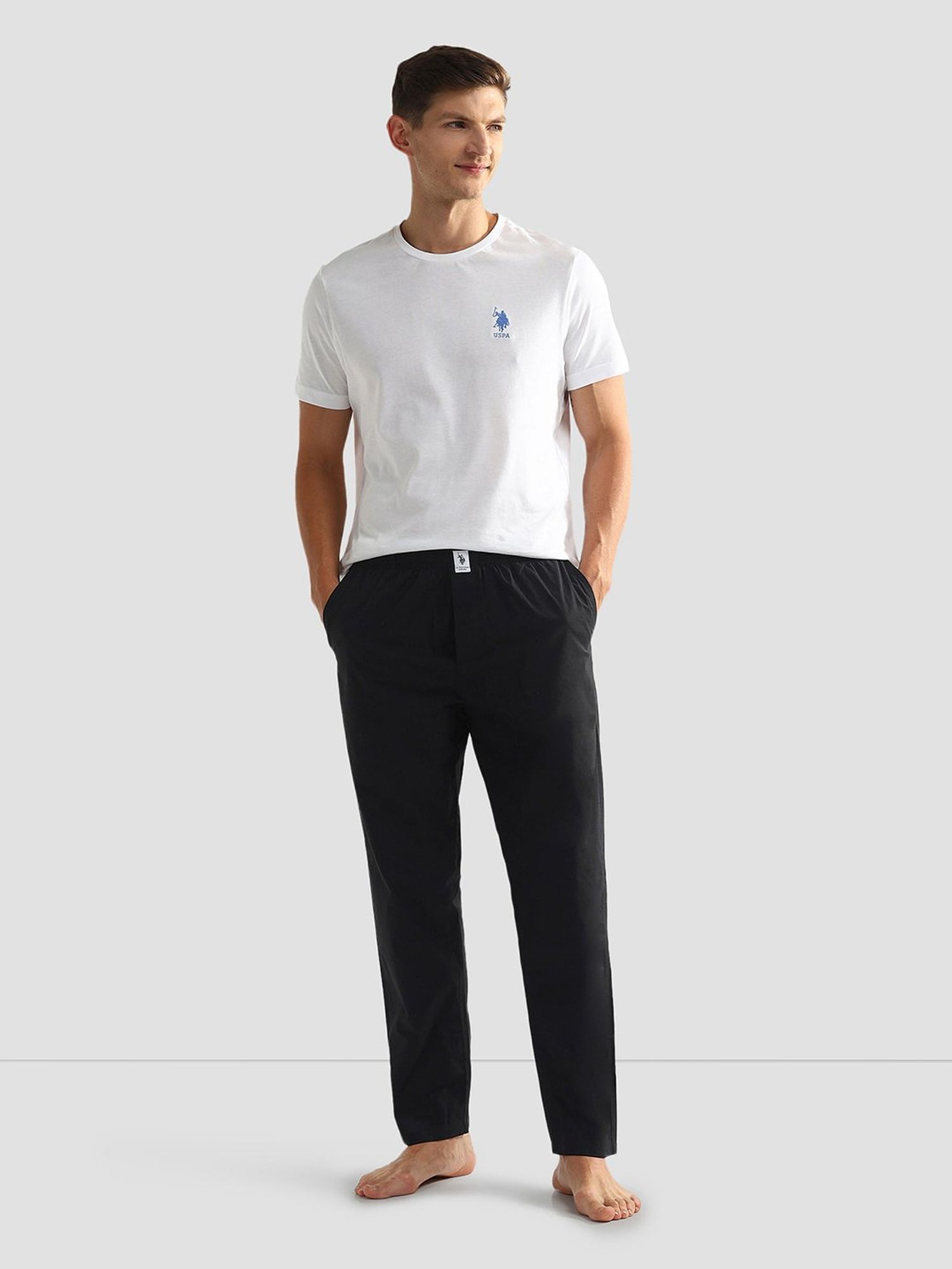 U.S. Polo Assn. Black Regular Fit Lounge Pants