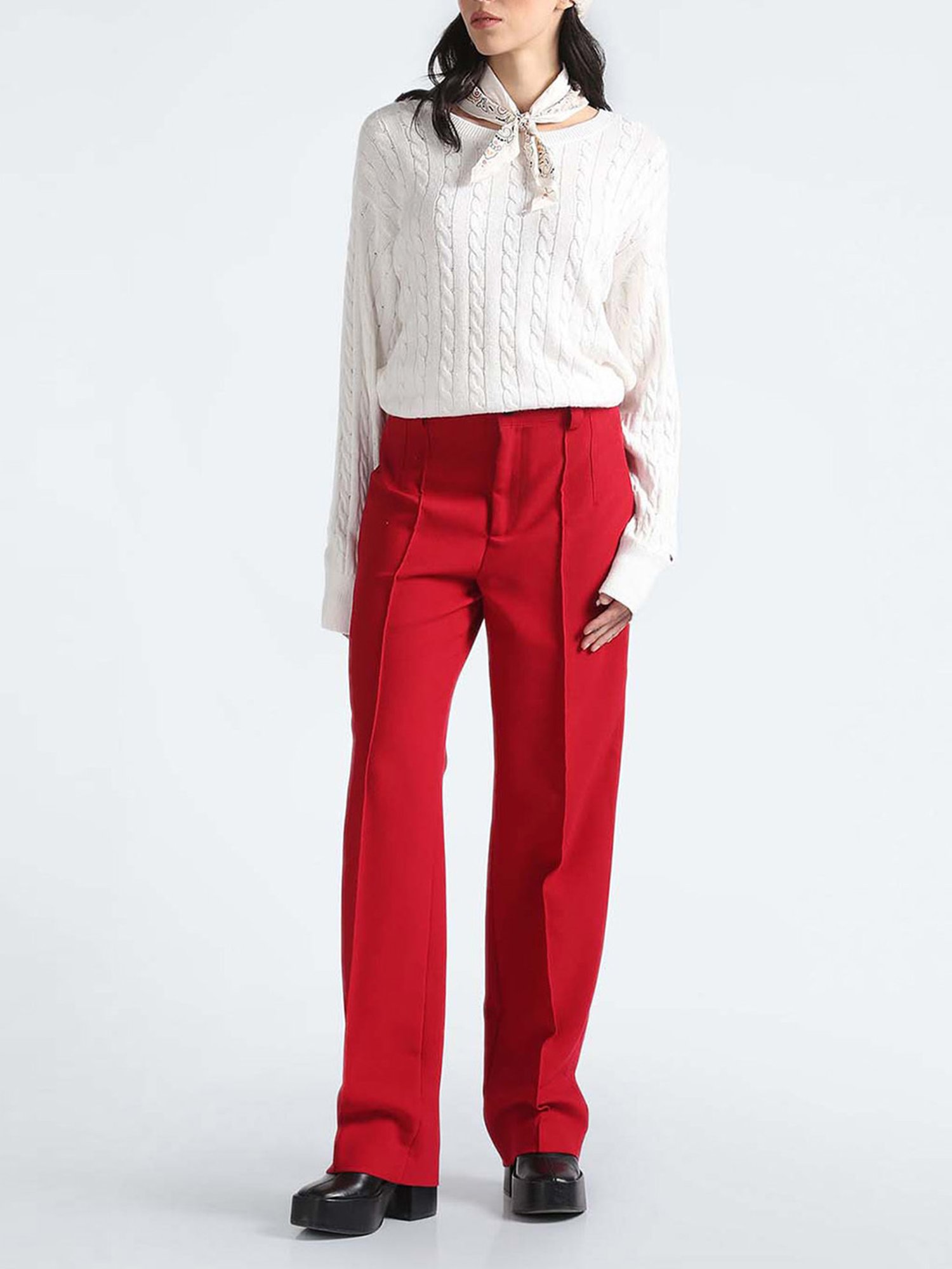 Tommy Hilfiger White Regular Fit Sweater