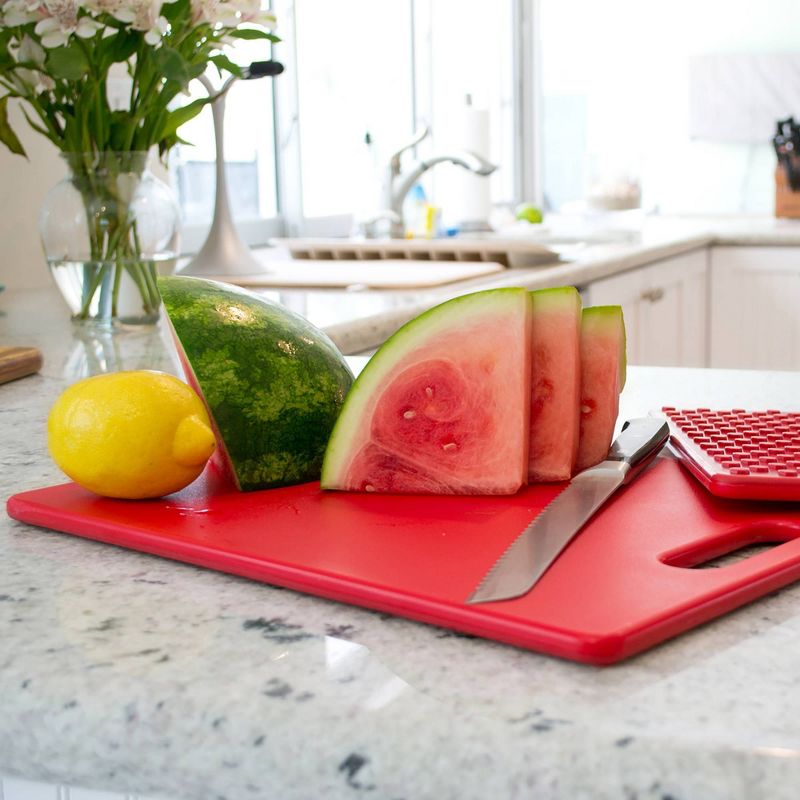 Architec Our Original Gripper Cutting Board 11"x14" Red