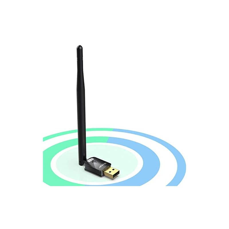 USB WiFi Adapter for PC Wireless Network Adapter for Desktop Dongle High Gain 6dBi Antenna Support Desktop Laptop Compatible with Windows 1087XPVISTA MAC 1061011