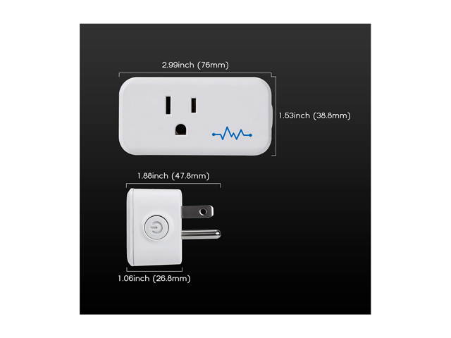LITEdge Smart Plug, Works with Amazon Alexa and Google Assistant, Wi-Fi Accessible Power Outlet, Timing Function, No Hub Needed, Control with App on Phone, Single Socket