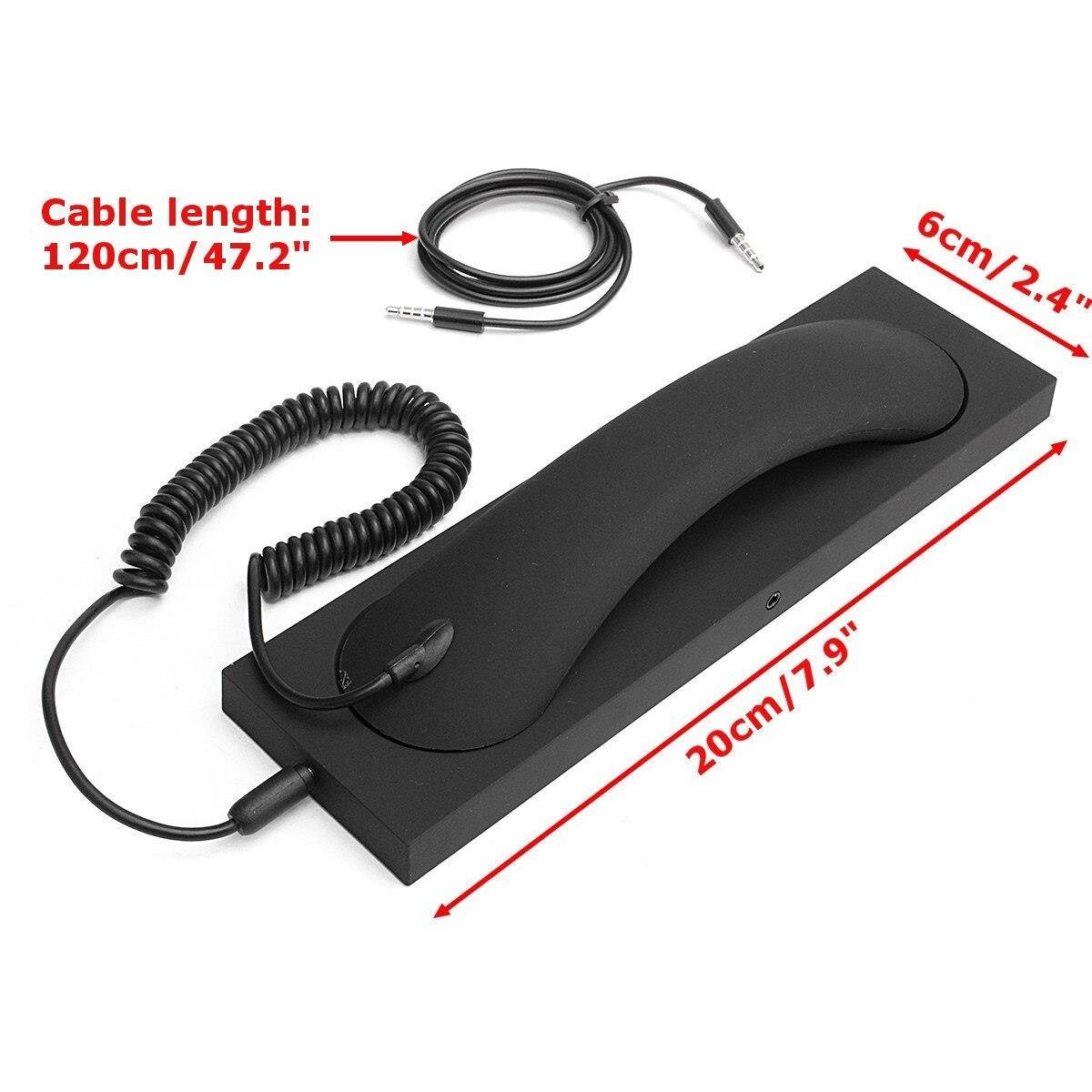 Retro 3.5mm Radiation Proof Plastic Mic Cell Phone Handset Receiver For Mobile Phone