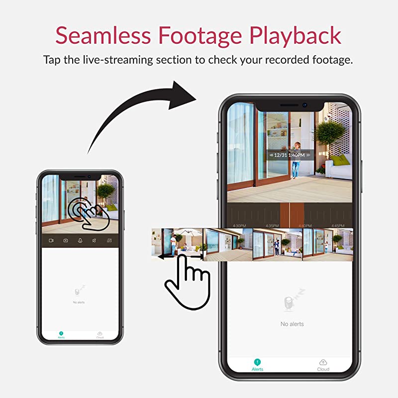Outdoor Security Camera 1080p Cloud Cam IP Waterproof Night Vision Surveillance System with 247 Emergency Response Motion Detection Activity Alert Deterrent Alarm Phone App Works with Alexa