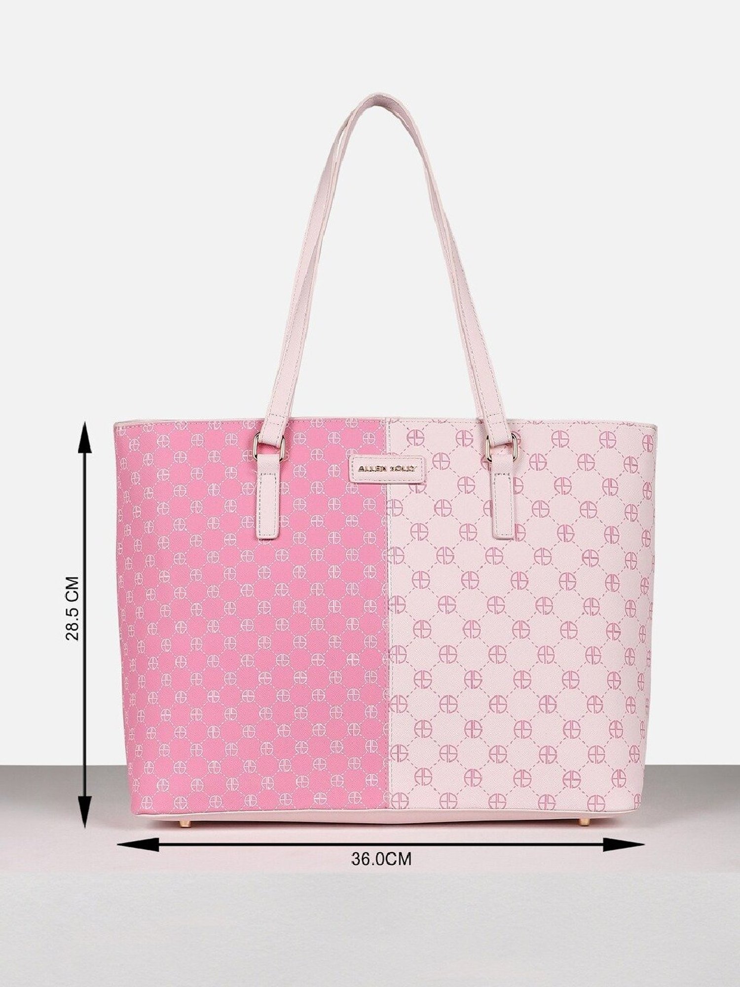 Allen Solly Pink Printed Tote Handbag