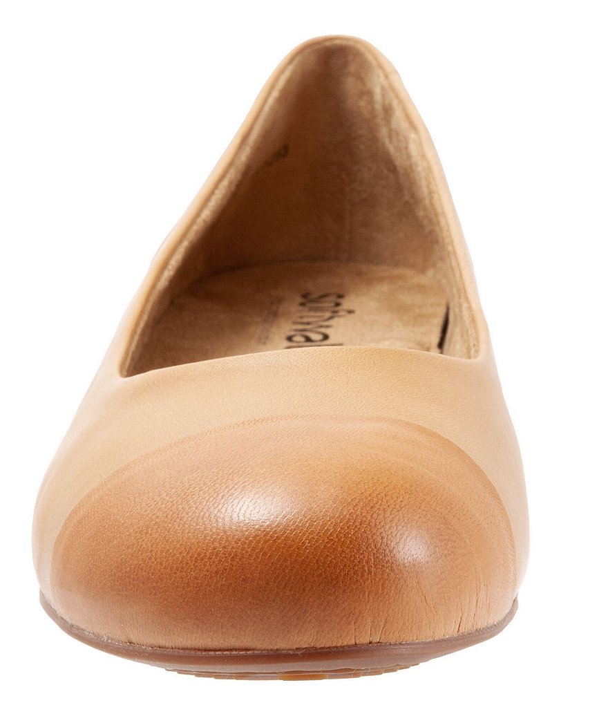 SoftWalk Sonoma Suede & Leather Cap Toe Ballet Flats