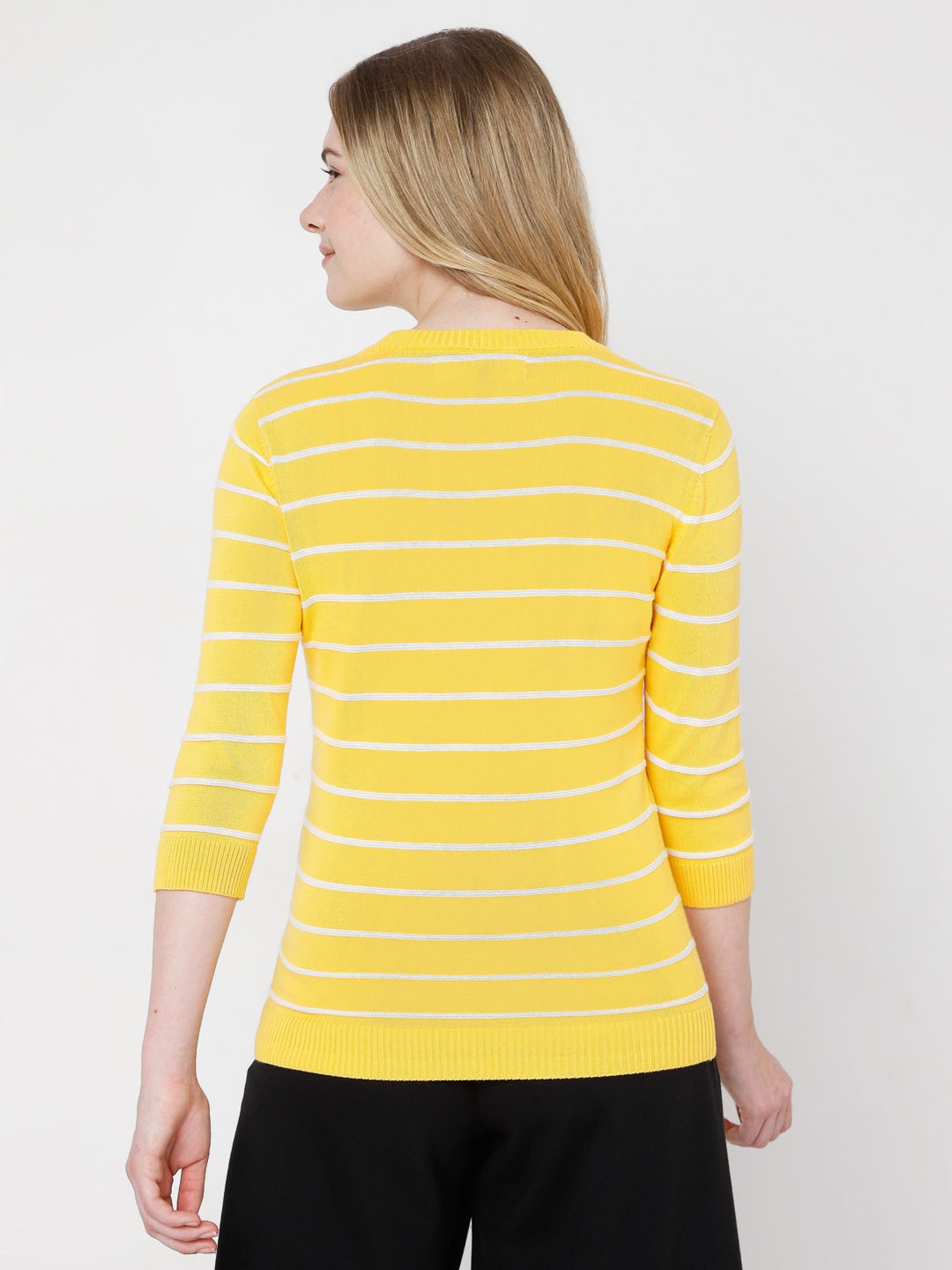 Vero Moda Yellow Striped Sweater