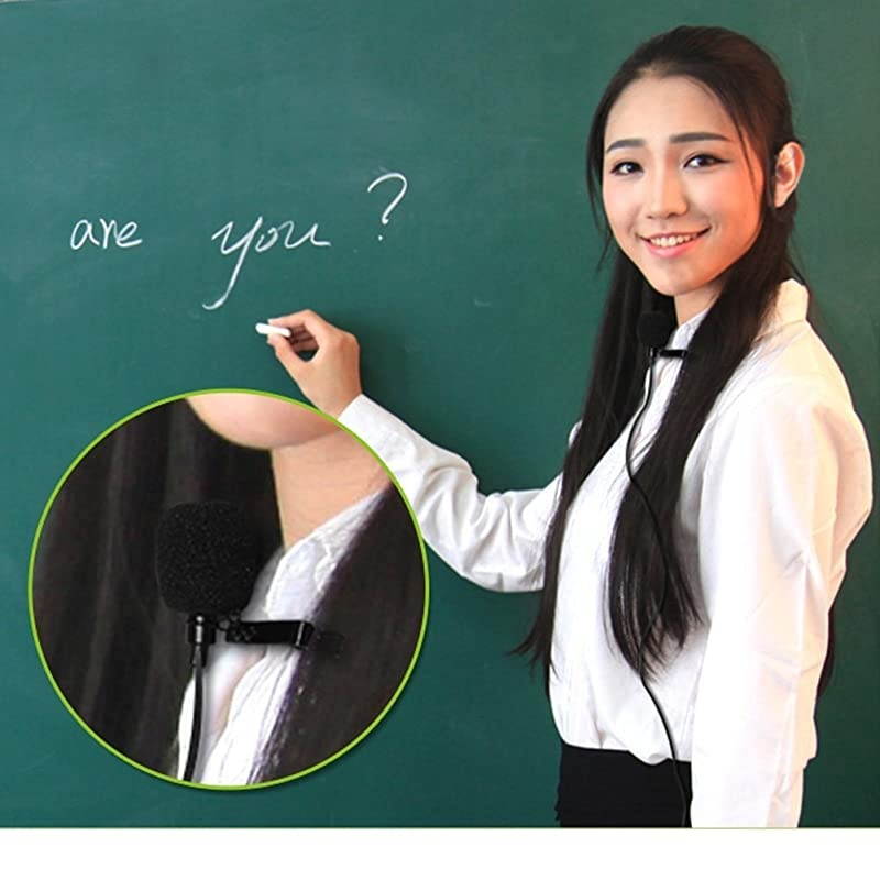 Portable Collar Clip Microphone 35mm Audio Compatible with All Voice Amplifiers S6