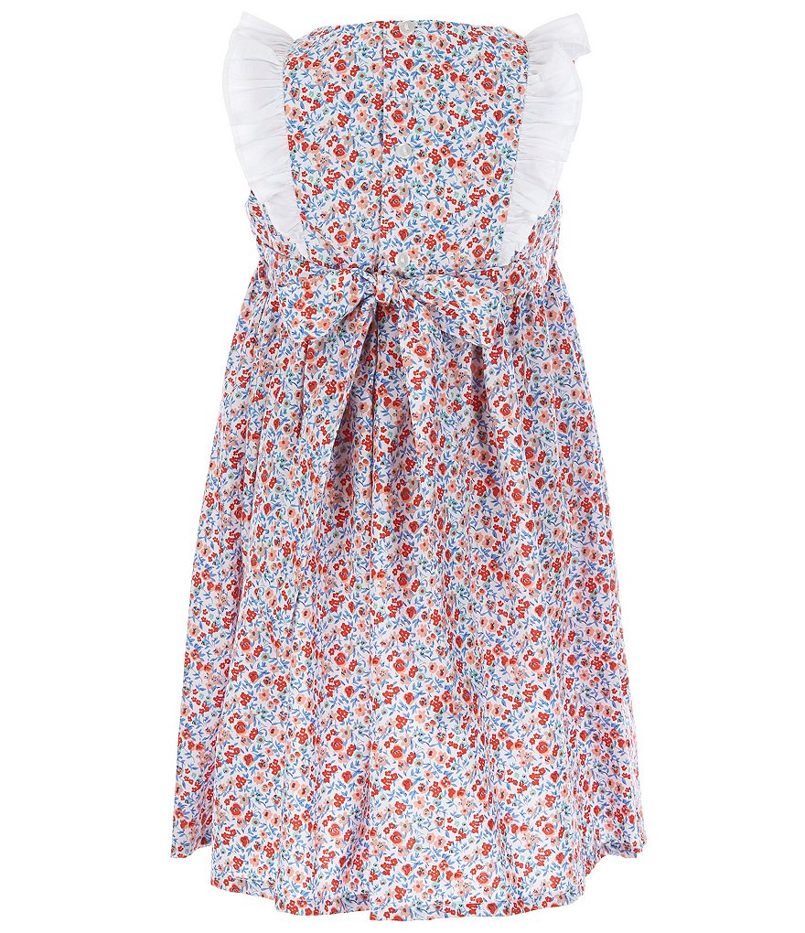 Edgehill Collection Little Girls 2T-6X Flutter-Sleeve Floral A-Line Sundress