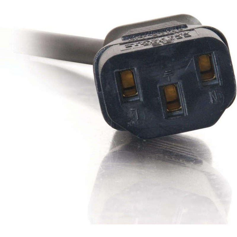 C2G 3ft 18 AWG Universal Flat Panel Power Cord (NEMA 5-15P to IEC320C13) - For Computer, Printer, Scanner, Monitor - Black - 3 ft Cord Length
