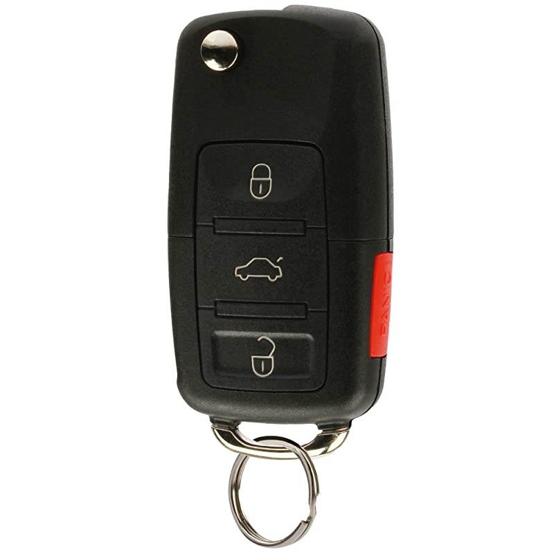Keyless Entry Remote Flip Key Fob fits 2002 2003 2004 2005 VW Jetta Golf Passat HLO1J0959753AM