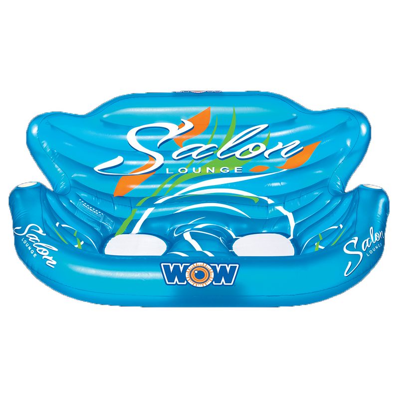 WOW Watersports 14-2060 Double Salon Pool River Beach Float Reclining Lounge for 2 Person, Blue