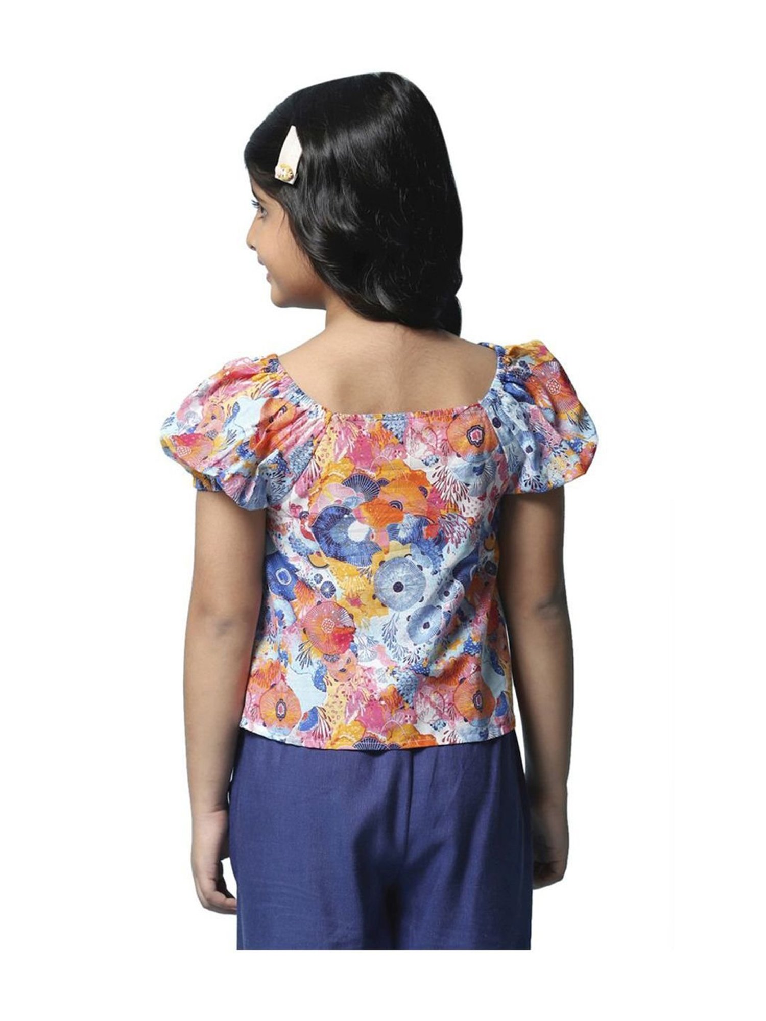Biba Girls Multicolor Cotton Printed Top