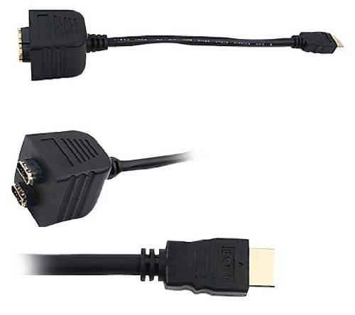 New Pyle Phdmmf3 Hdmi Male/2 Female Splitter Cable