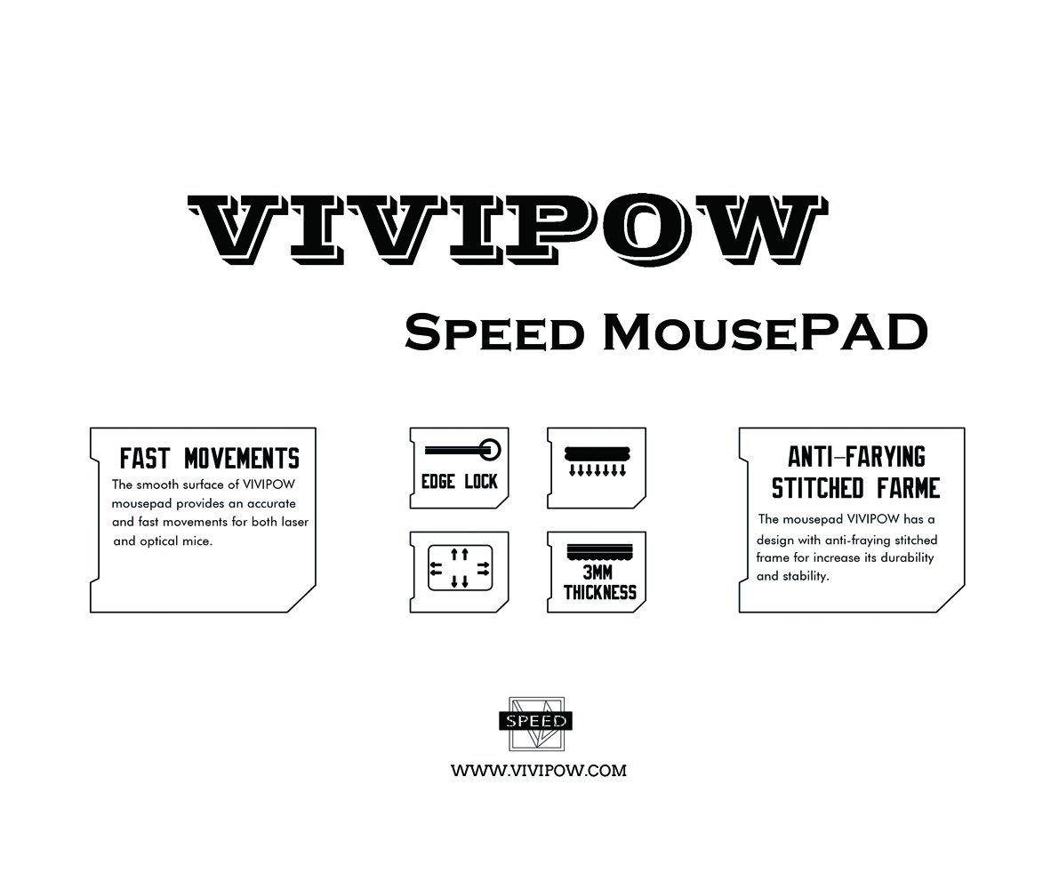 VIVIPOW TM Potted Cactus Plants Pattern Rectangle Non-Slip Rubber Mousepad Gaming Mouse Pad