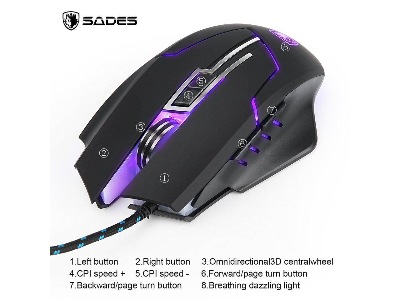 Gaming Mouse Gaming Mice 6 Buttons Professional LED Optical USB Wired Gaming Mouse for PC Mac