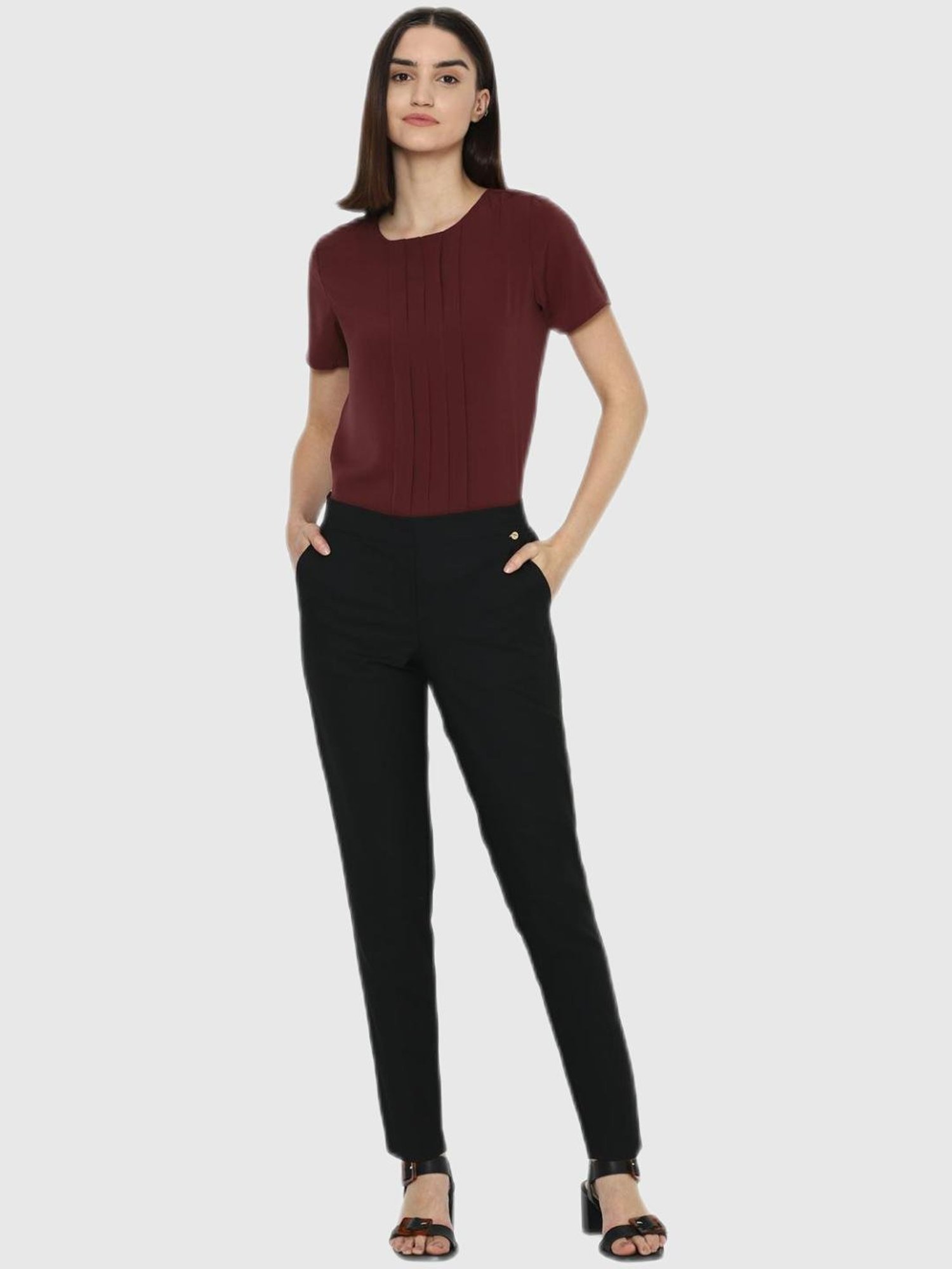 Allen Solly Maroon Regular Fit Top