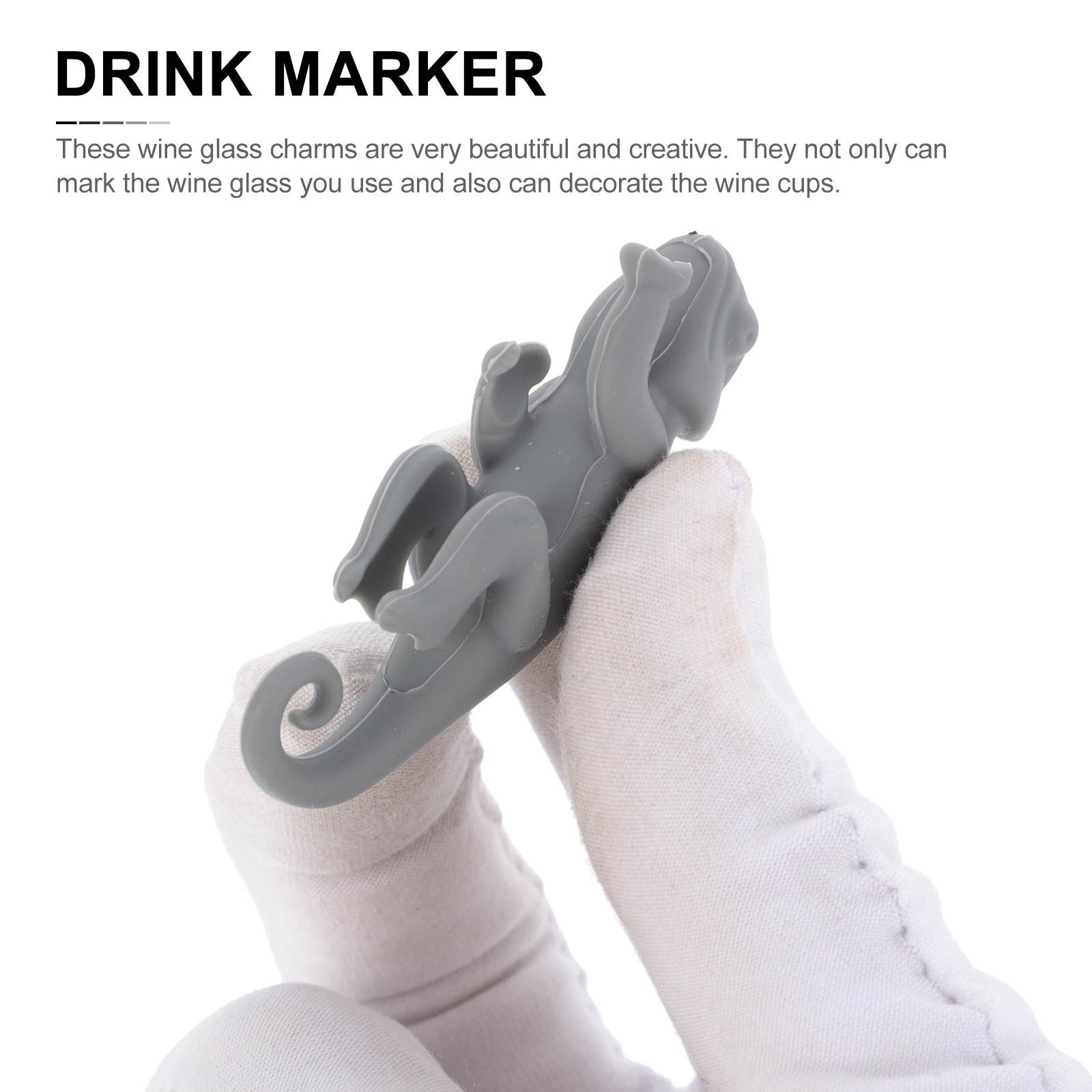 6pcs Wine Glass Identifier Creative Adorable Cartoon Wine Glass Tag Drink Glass Marker