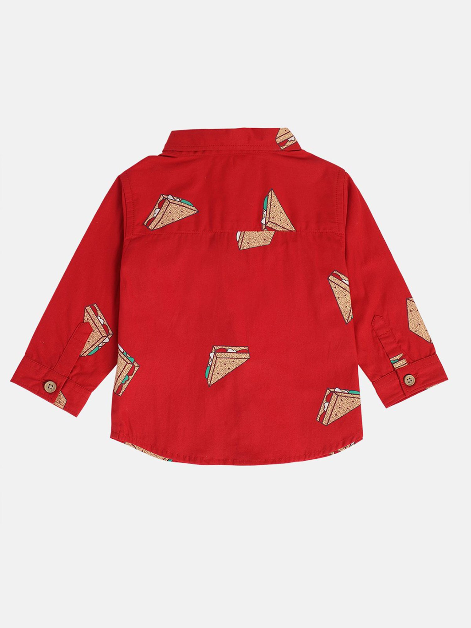 Pantaloons Baby White Cotton Printed Shirt