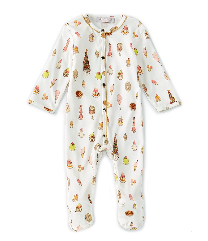 Atelier Choux Paris Baby Girls 3-6 Months Long-Sleeve Sweetie Pie Footed Playsuit