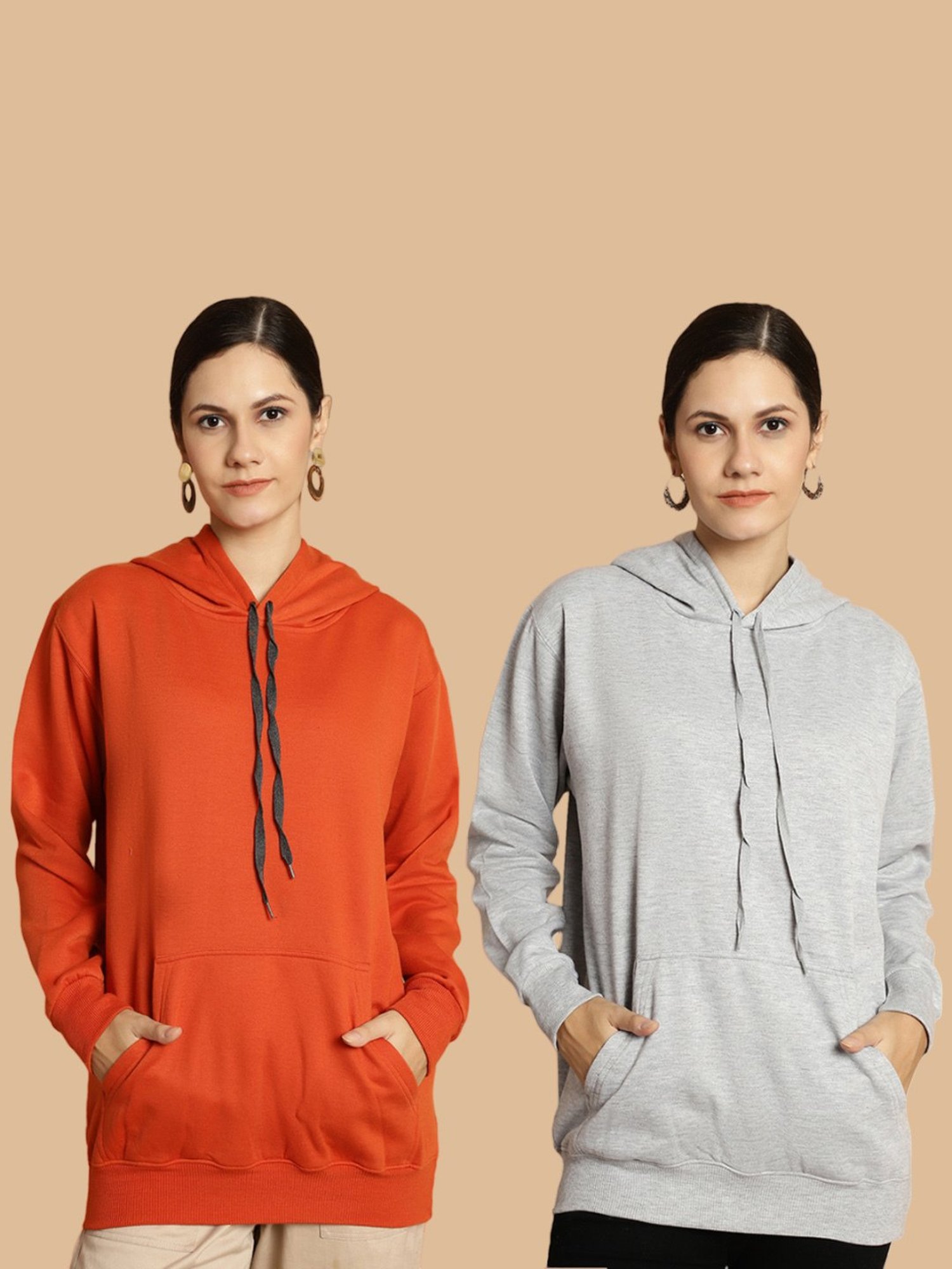 Vimal Jonney Rust & Grey Sweatshirt - Pack Of 2