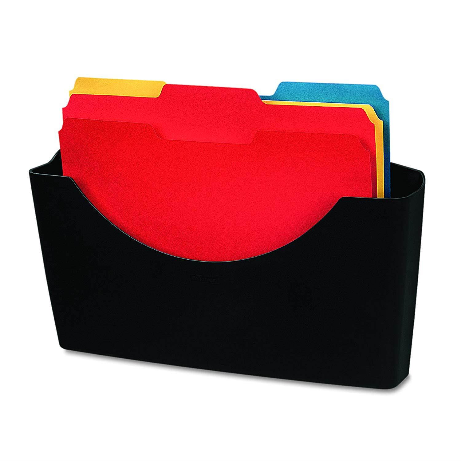 Fellowes 75275 Plastic Partition Additions File Pocket, Letter, Dark Graphite