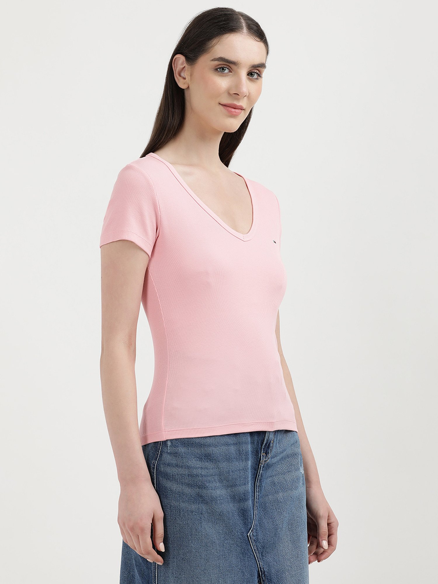 TOMMY HILFIGER Light Pink Slim Fit T-Shirt