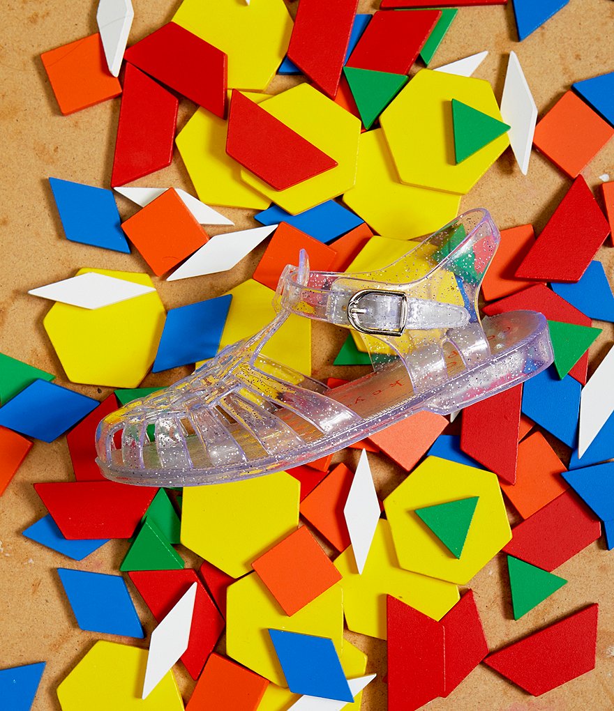 Copper Key Girls' Jelleee Fisherman Sparkle Jelly Sandals (Toddler)