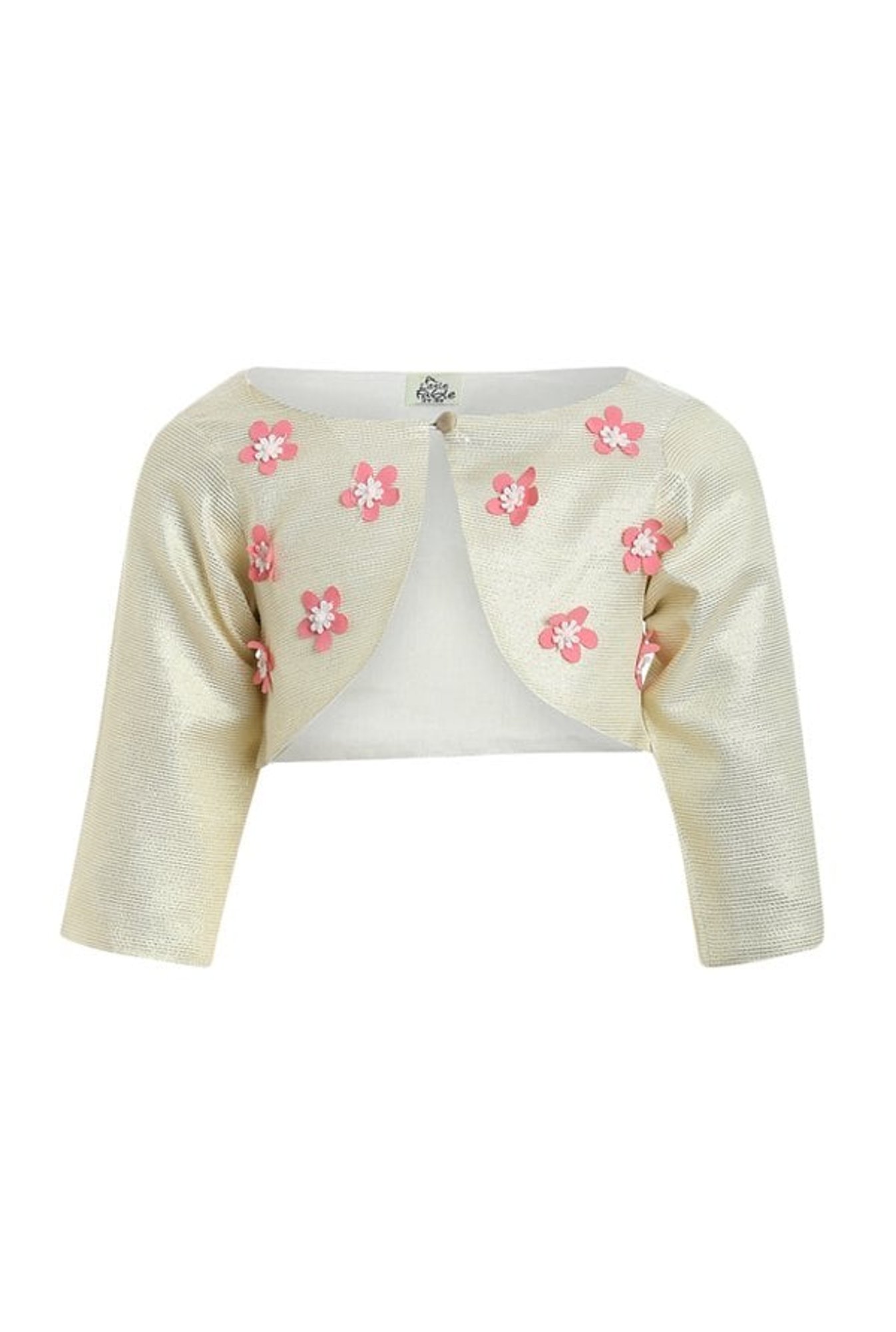 A Little Fable Kids Gold Embellished Shrug