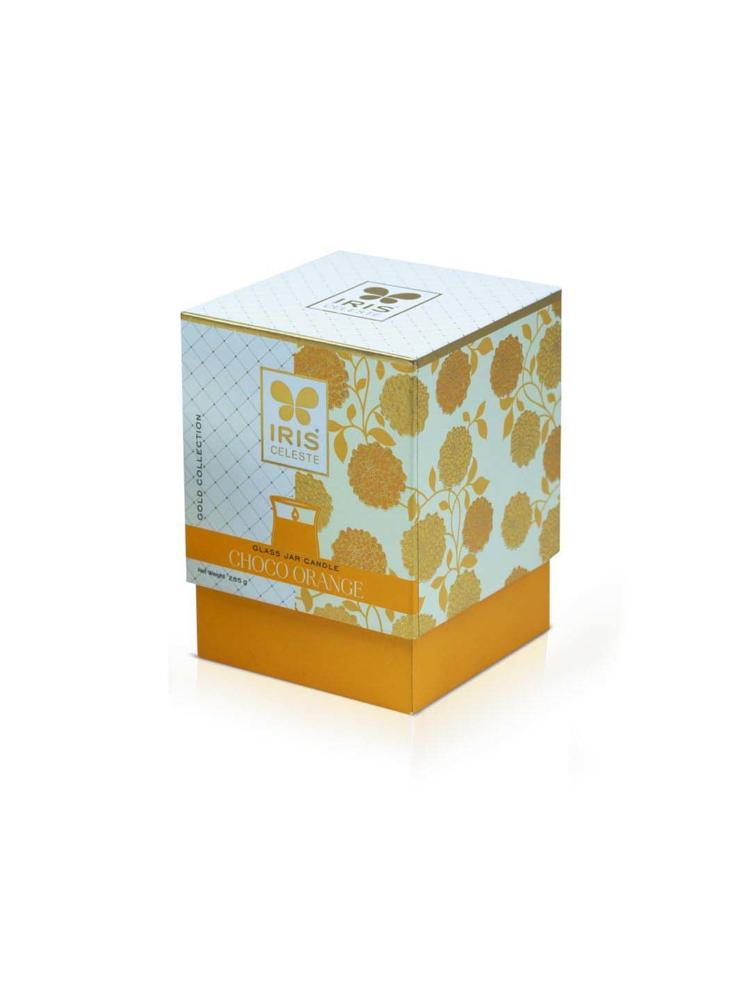 IRIS Gold Collection White Celeste Hurricane Choco Orange Fragrance Candle