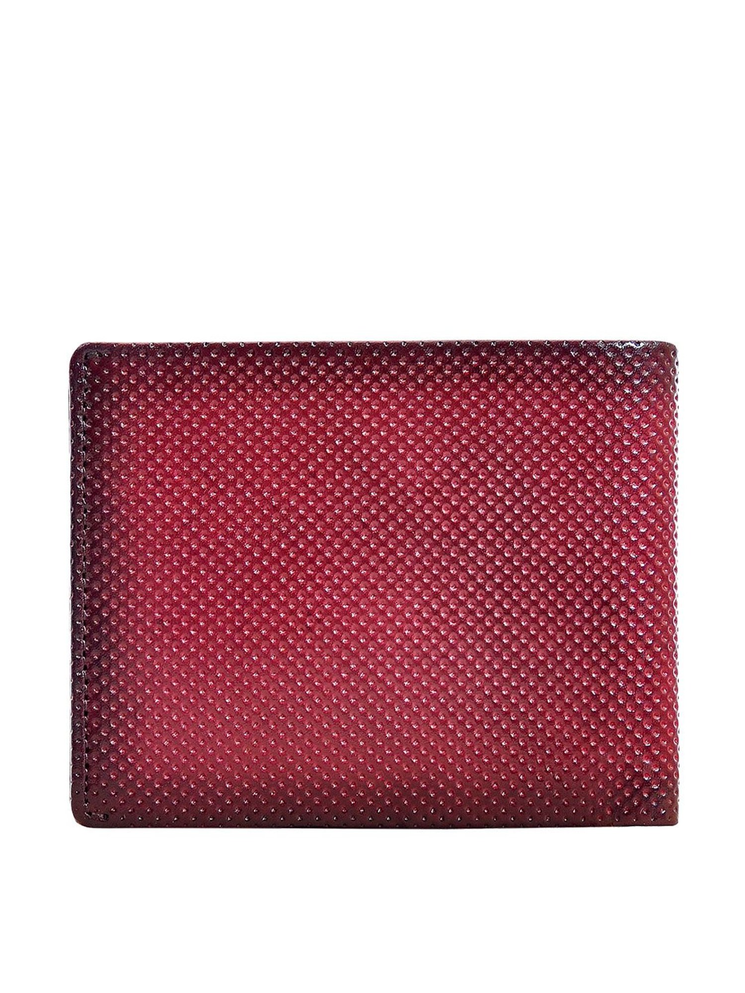 THE HOLISTIK Revival Black & Maroon Casual Leather Bi-Fold Wallet for Men