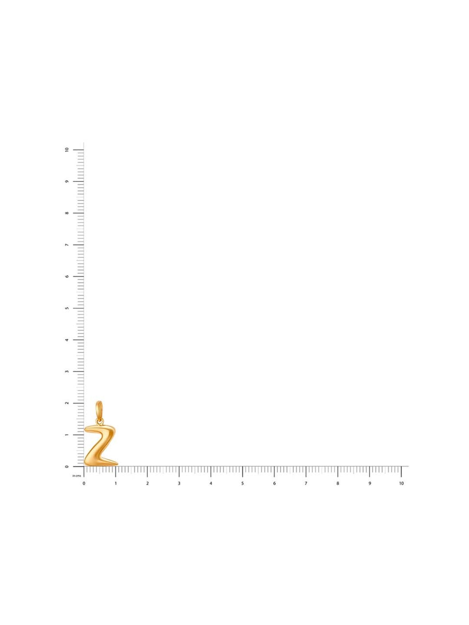 Mia by Tanishq Letter Z 14k Gold Pendant without Chain for Women