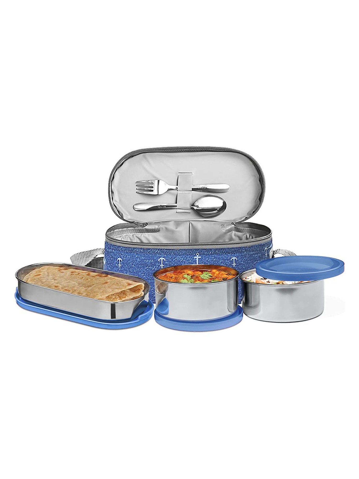 Milton Blue Stainless Steel Corporate Container Lunch Box