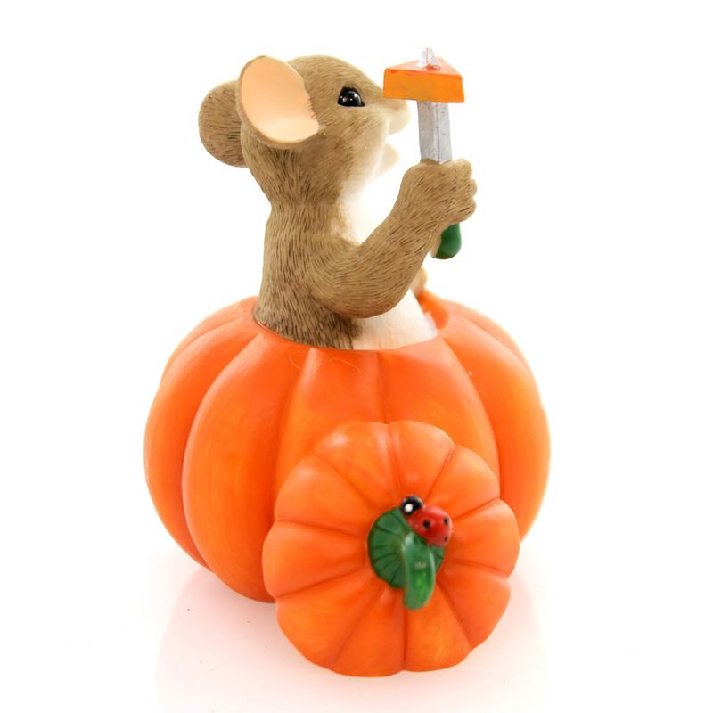Charming Tails Carving Out Halloween Happiness Halloween Figurine  -  Decorative Figurines