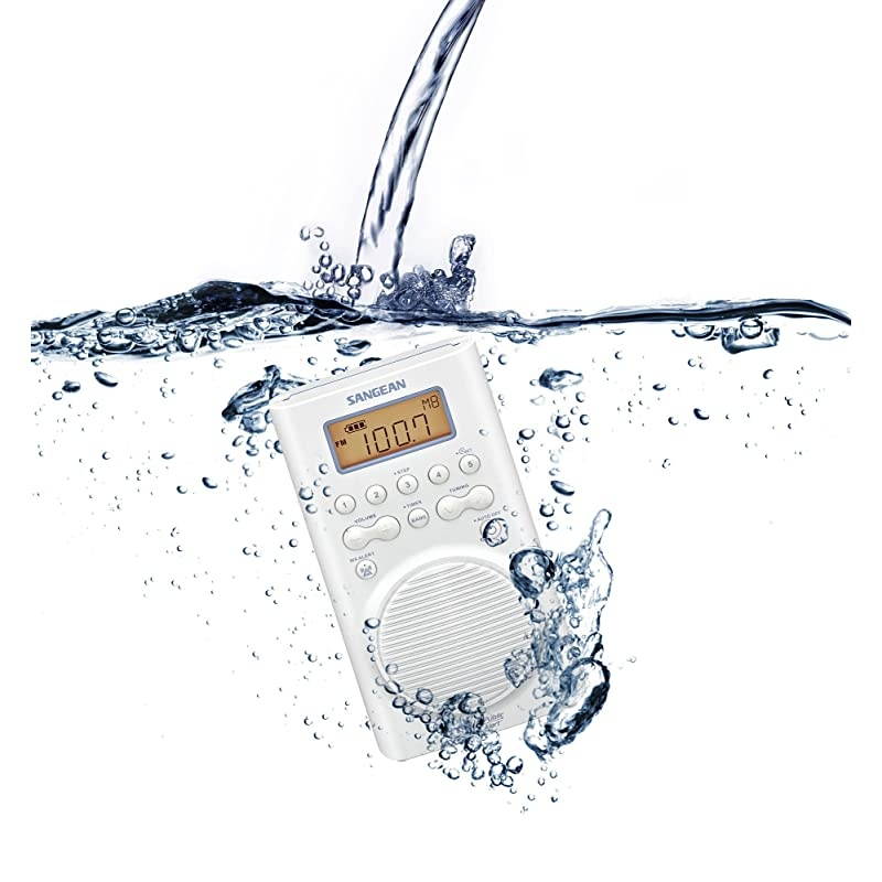 H205 AMFM Weather Alert Waterproof Shower Radio