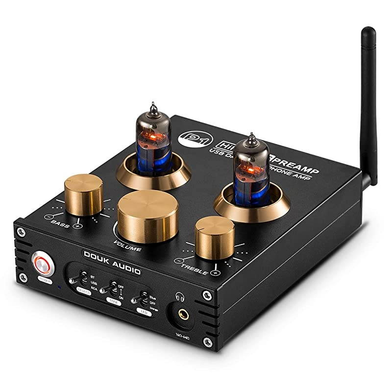 Bluetooth 5.0 Vacuum Tube Preamplifier Hi-Fi Valve Headphone Amplifier Wireless Receiver Audio Decoder Preamp USB DAC APTX-HD