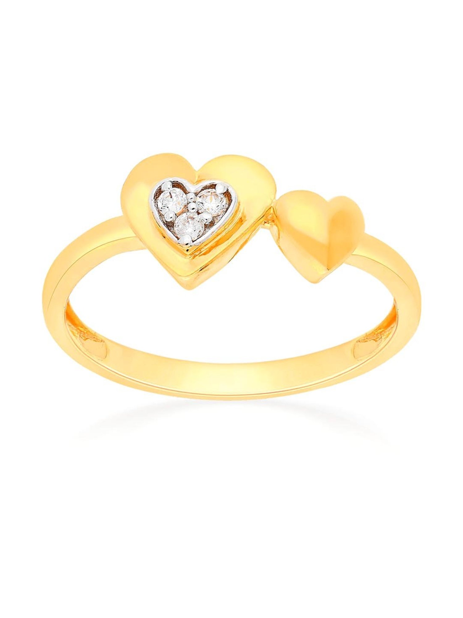Malabar Gold and Diamonds 18k Gold Heart Ring for Women