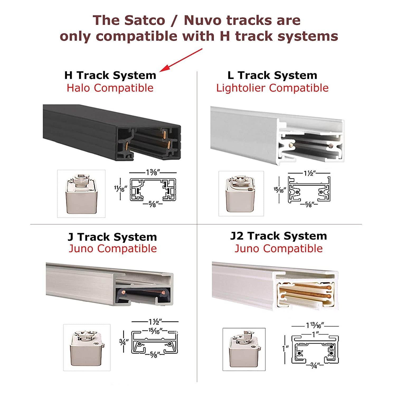 Nuvo TK407 Three Light Track Kit, 2, Pwt, Nckl, B/S, Slvr