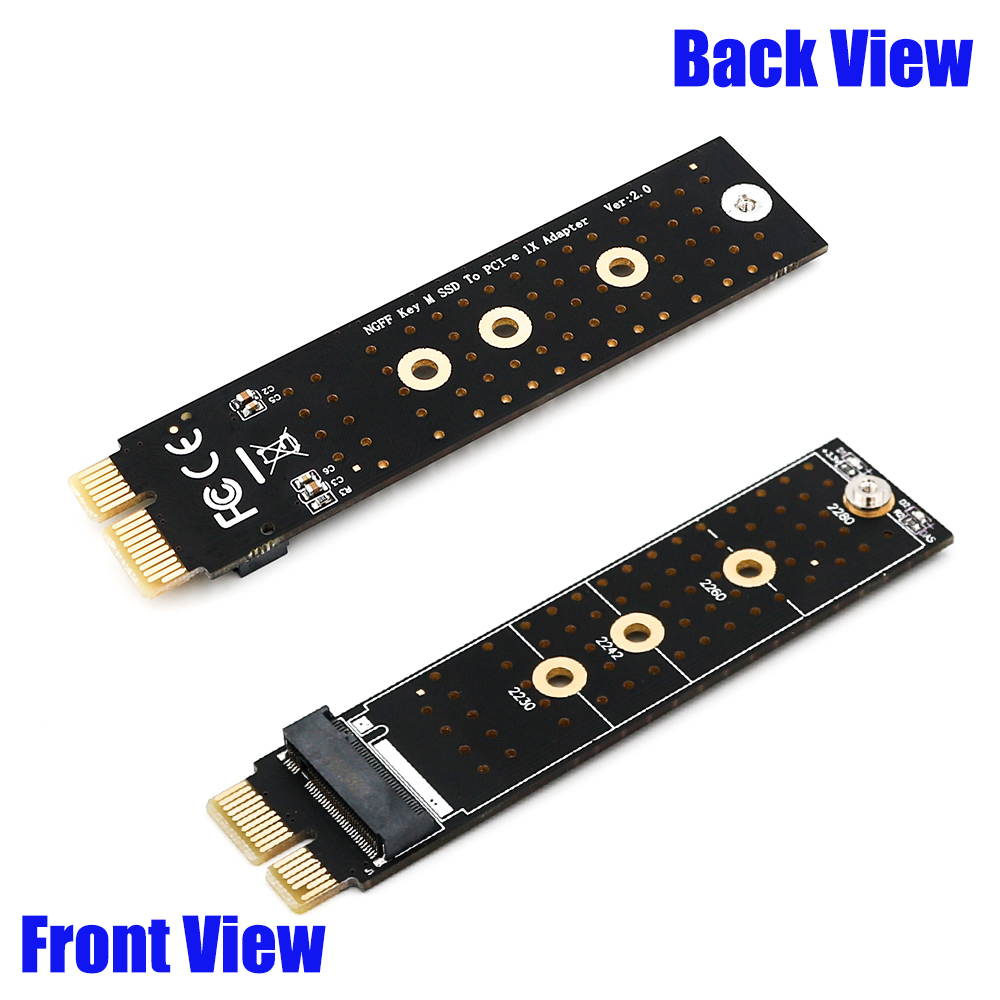 NGFF(M.2)  nvme M key SSD to PCI- E 1X Adapter(vertical installation)