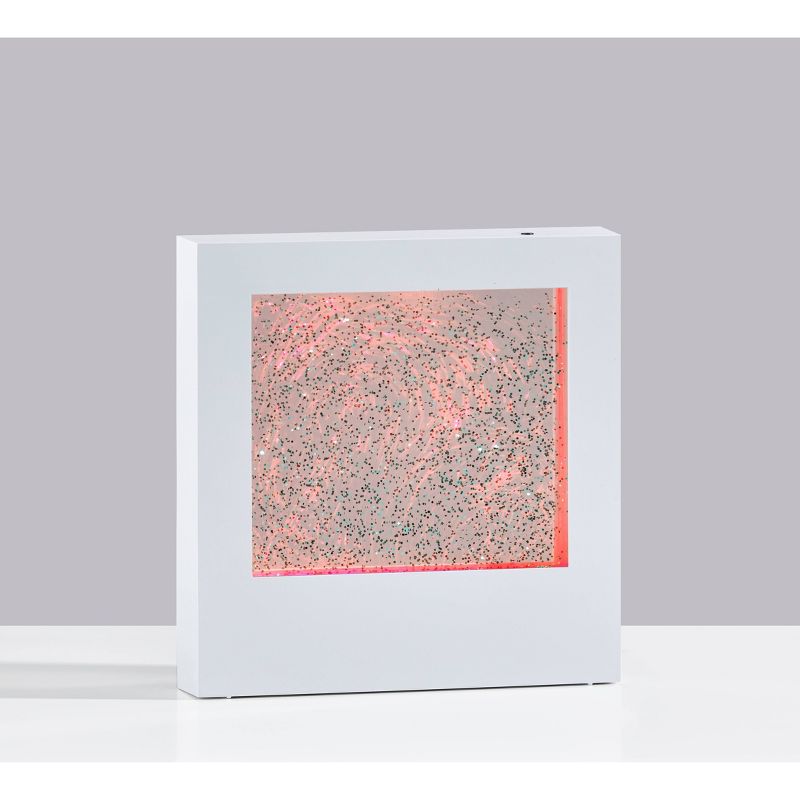 9" LED Glitter Light Box Silver - Adesso