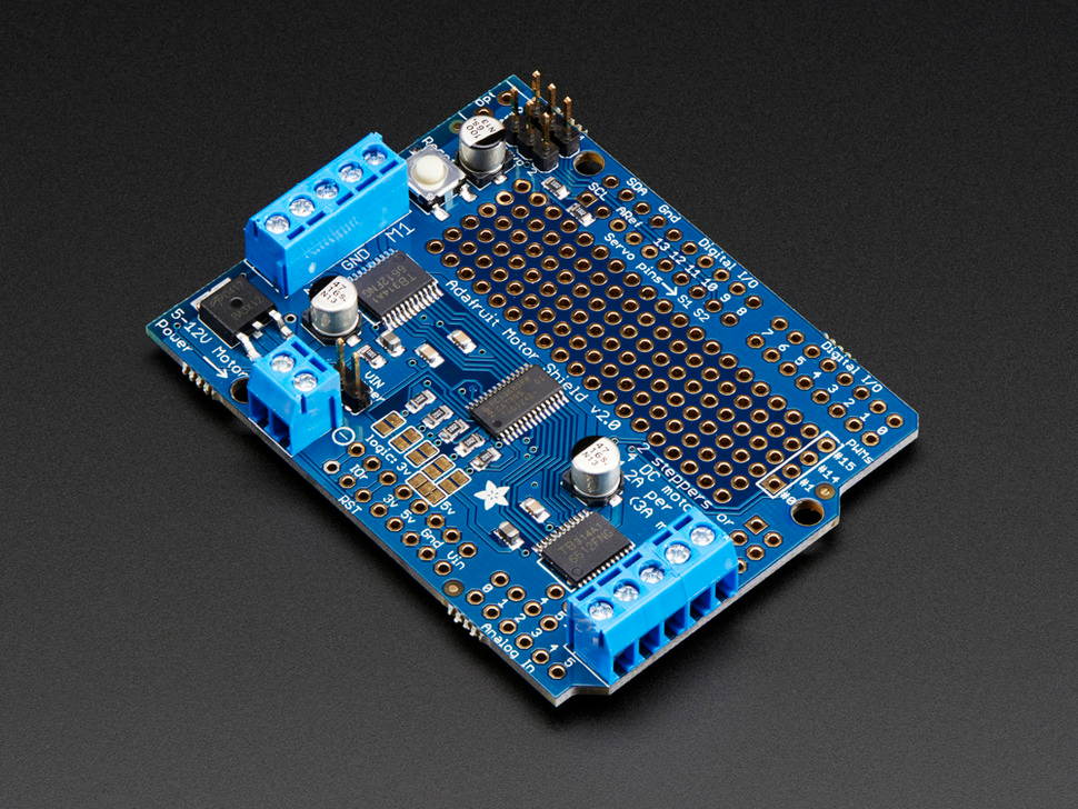 Adafruit Motor/Stepper/Servo Shield for Arduino v2.3  Kit