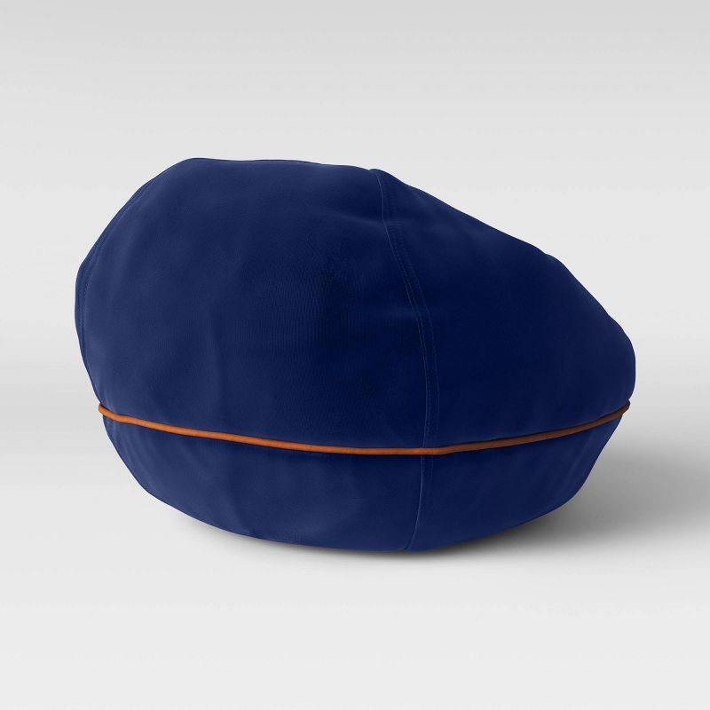 Bean Bag Chair with Suede Piping Navy - Pillowfort™