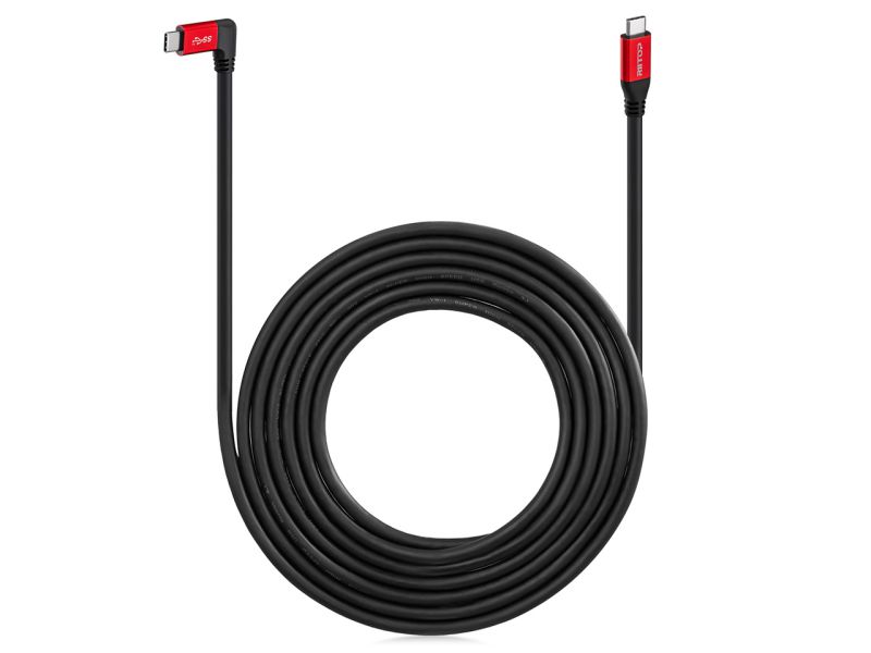 Oculus Link Cable 10FT, RIITOP USB 3.1 C to C Cable Right Angled with Emarker, up to 100W 20V 5A PD Charging, 10Gbps Data Transfer, 4K Video Output, for Oculus Quest 2 Charging, USB-C Monitor Display